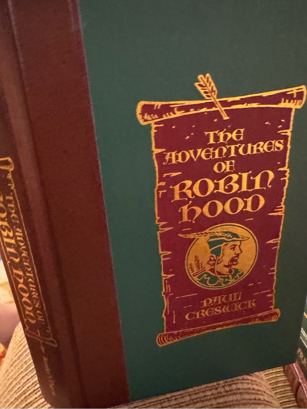 The Adventures of Robin Hood Hardcover Coffee Table Book - Green and Brown